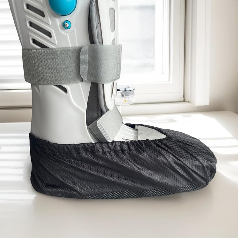 Ioryzek 2 pcs Air Cam Walking Boot Covers, Fracture Medical Cast Boots Shoe Covers for Broken Foot Ankle Recovery With Waterproof Anti-slip and Washable (X-Large) - Image 4